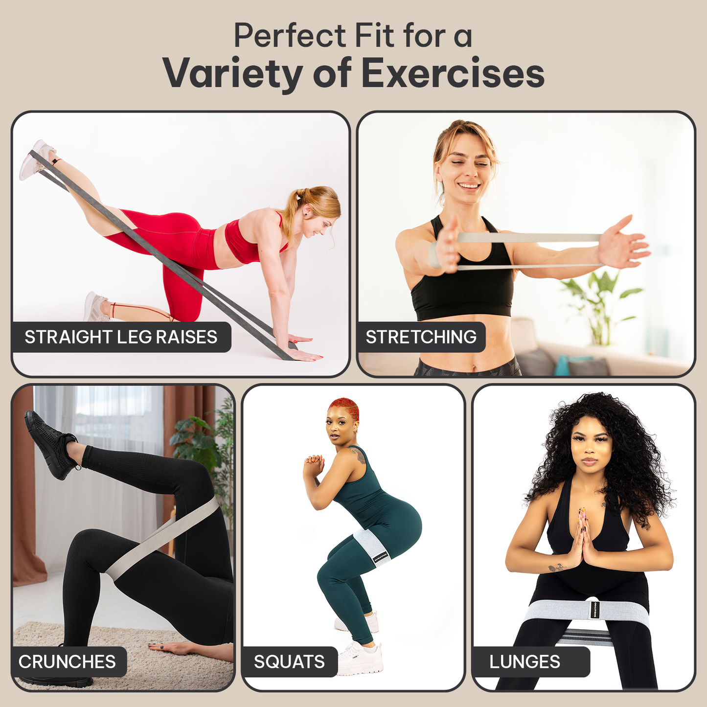 SweatPro Exercise & Toning Kit. Resistance Bands, Booty Bands, Core Sliders Set