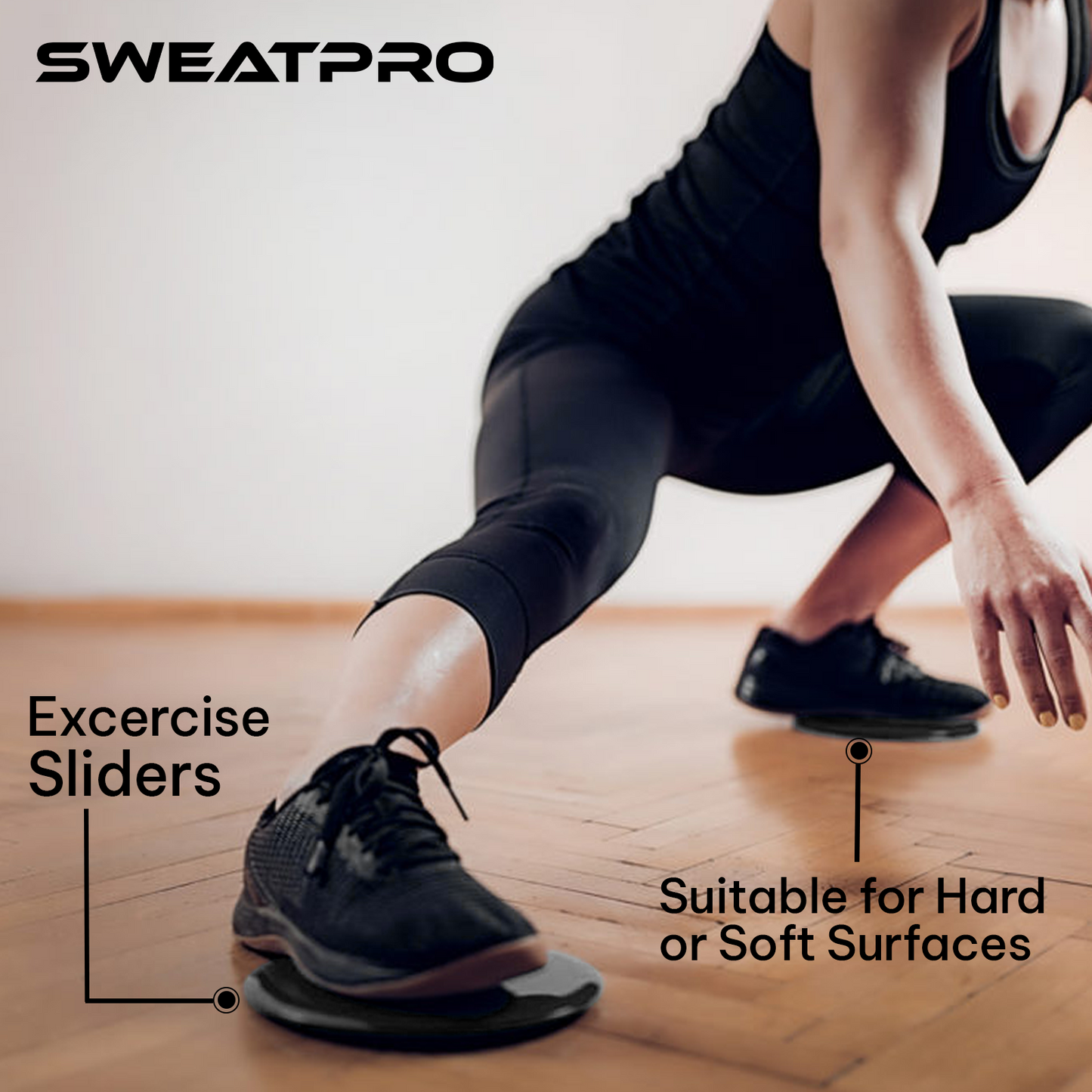 SweatPro Exercise & Toning Kit. Resistance Bands, Booty Bands, Core Sliders Set