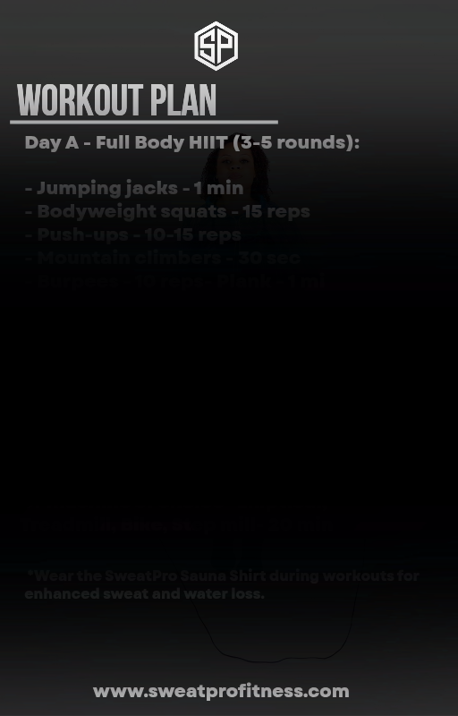7-Days, 5lbs Fat Loss Plan with SweatPro Sauna Shirt. E-Book