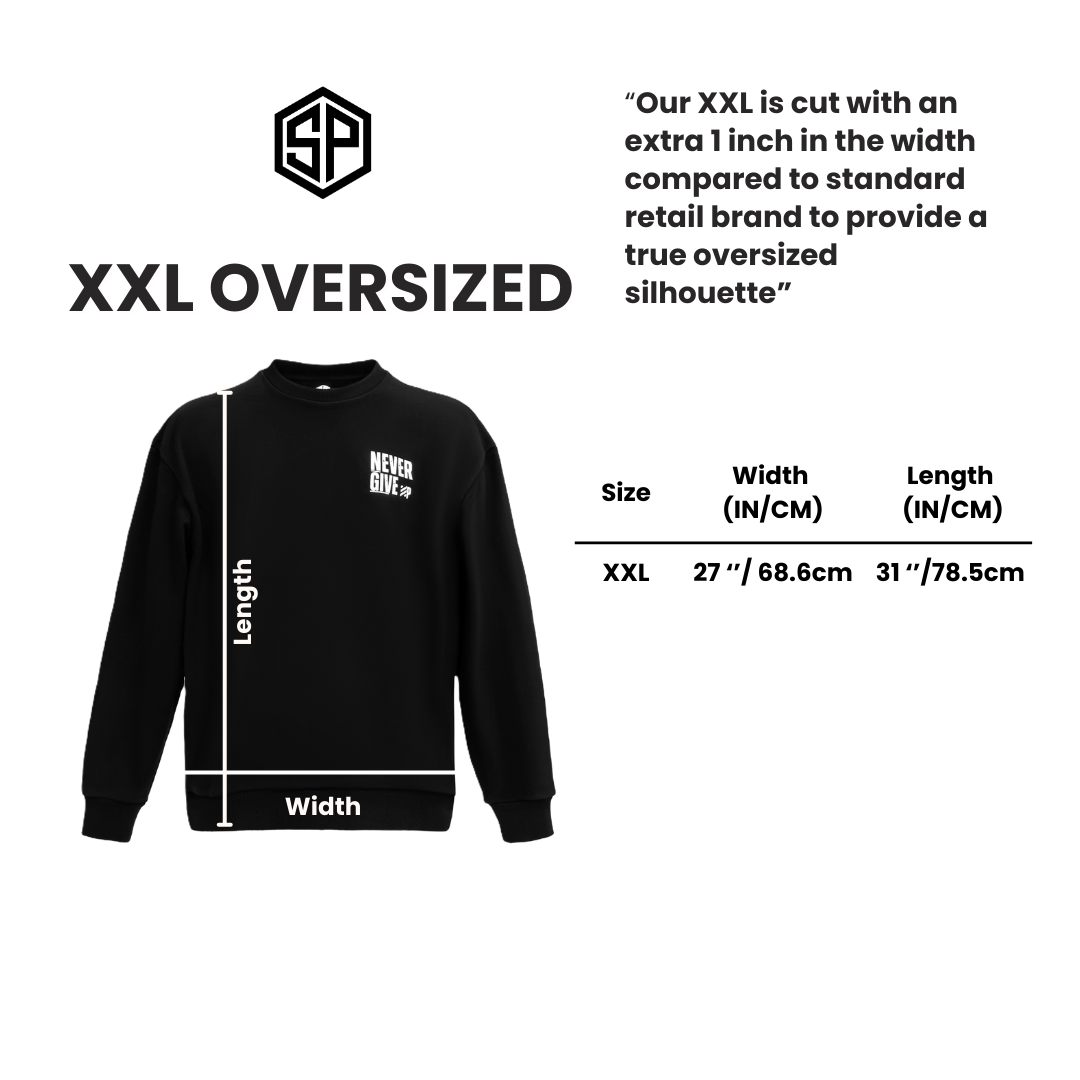 Relentless “Never Give Up” Sweatshirt (OVERSIZED)