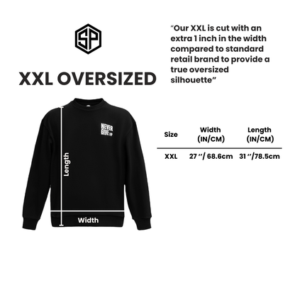 Relentless “Never Give Up” Sweatshirt (OVERSIZED)
