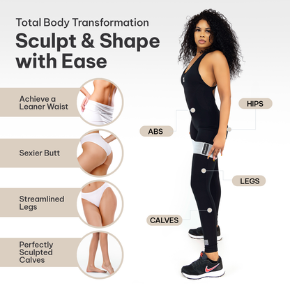 SweatPro Exercise & Toning Kit. Resistance Bands, Booty Bands, Core Sliders Set