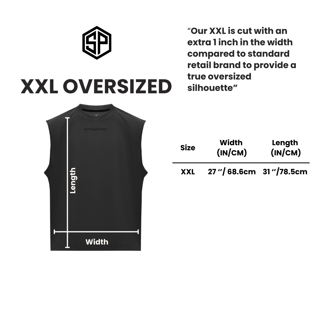 Apex Oversized Sleeveless Training Tee – Gray Cotton